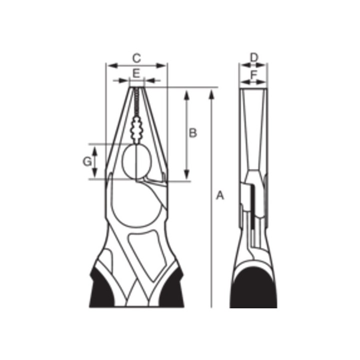 Pince universelle Ergo 160 mm Bahco