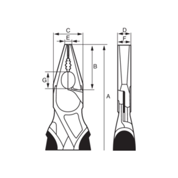 Piince universelle Ergo 180 mm Bahco