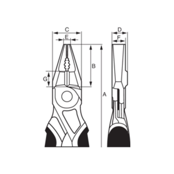 Pince universelle coupante isolée 1000v chromée Bahco