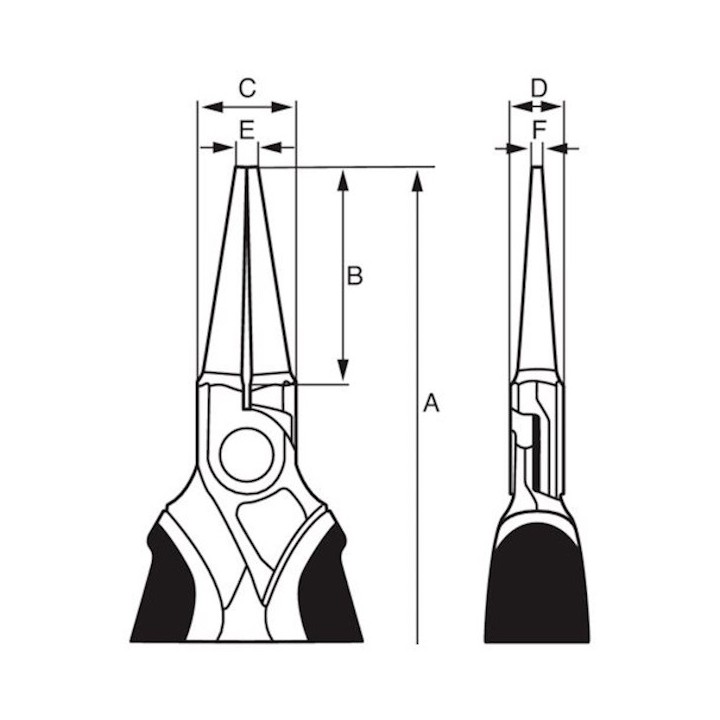 Pince à becs ronds Ergo 160 mm Bahco