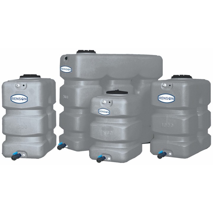 Cuve de stockage eau verticale Renson - Polyéthylène pour espace réduit 2000 L pré-équipée