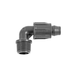 Coude TWIST LOCK HWD NETAFIM Ø 16 mm x 3/4" mâle, lot 50 pcs