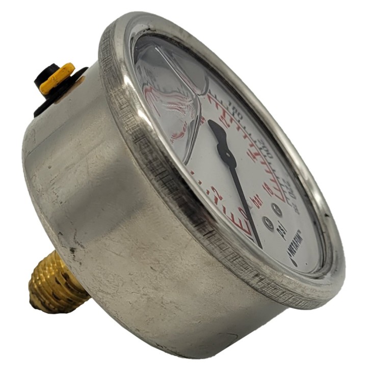 Manomètre glycérine Axial Ø 63 mm de 0 à 10 bars connexion mâle 1/4" NETAFIM