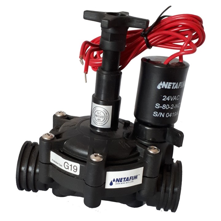 Électrovanne F/F 3/4" 24V AC en ligne, avec réglage de débit - Vanne NETAFIM DOROT SERIE 75