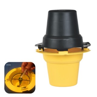 Piège Pitfall Trap noir et jaune contre charançon du palmier/bananier, taupin
