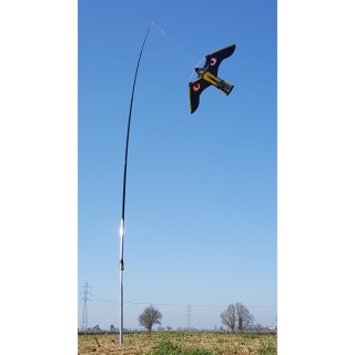 Kit cerf-volant effaroucheur Volgeur, rapace œil brillant + pivot + mât 4 m