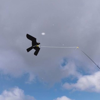 Kit cerf-volant Volgeur, griffe jaune ultra resistant + pivot + mât 4 m