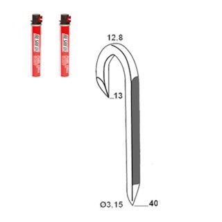 Pack 2000 demi-crampillons 3,15x40/13 Alsafix, avec 2 cartouches de gaz rouge 80 ml