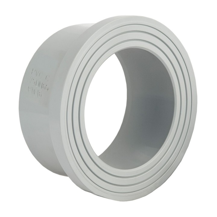 Collet porte bride PVC -Chaleur Ø 160 face striée PN10