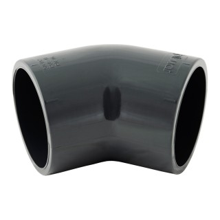 Coude 45° PVC, femelle à coller, Pression PN10