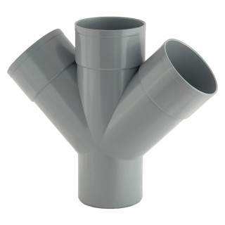 Culotte double parallèle 45° MFFF PVC Evacuation