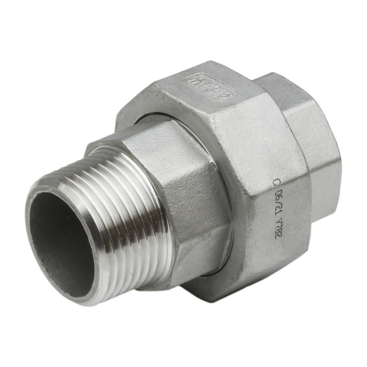 Union MF à joint conique inox PN20