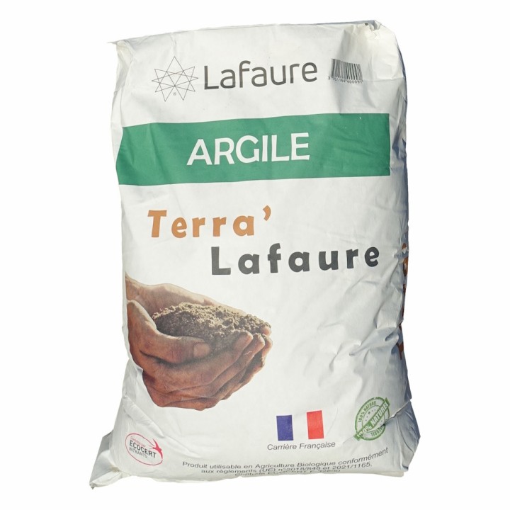 Argile bentonite multiusage du Périgord Lafaure - Terra Lafaure, en farine - Palette de 40 sacs de 25 kg