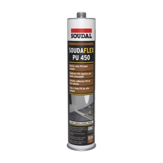 Mastic colle polyuréthane SOUDAFLEX PU 450 Soudal, 300 ML - Blanc, vendu par 12