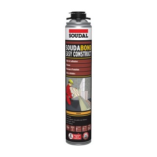 Mousse-colle PU SOUDABOND EASY CONSTRUCT Soudal, 750 ML - Orange, vendu par 12