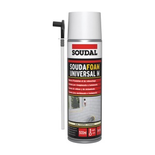 Mousse PU SOUDAFOAM UNIVERSAL M manuelle 500 ML - Jaune, vendu par 12