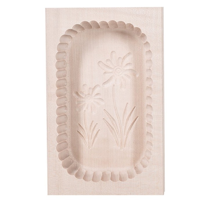 Moule à beurre en bois motif flora, 400 gr. Janschitz