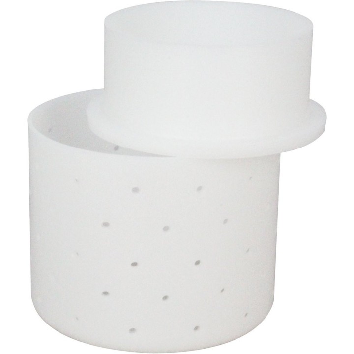 1 moule à fromage rond avec couvercle Milky, Ø 82 mm, capacité 450 gr.