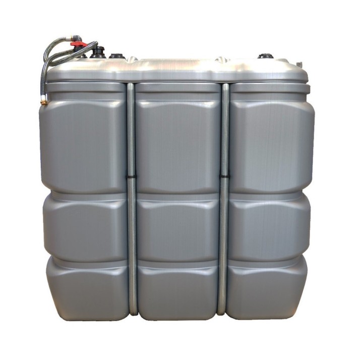 Cuve à fioul 2000L PEHD Renson avec pompe 50L/min et station murale - Renforts latéraux