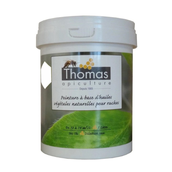 Peinture Thomas base végétale blanc (0.9l) - Thomas Apiculture