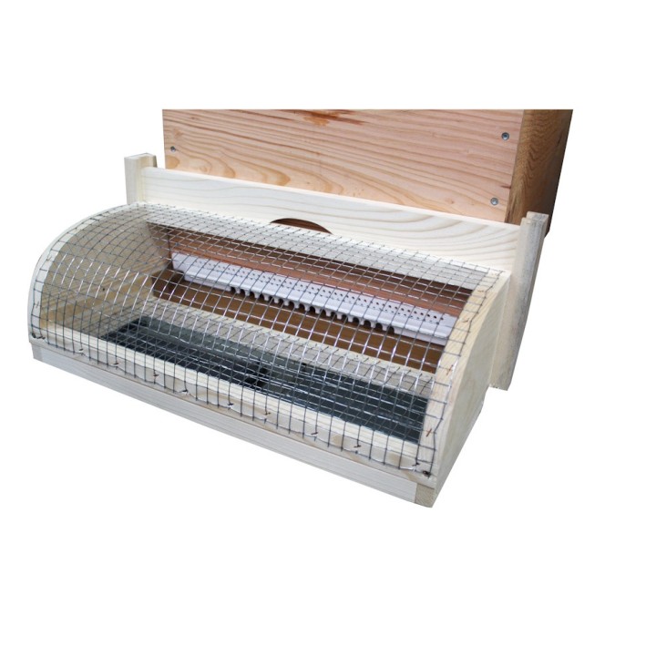 Bouclier muselière anti-frelon bois-metal pour ruche Dadant 10 cadres - Thomas Apiculture