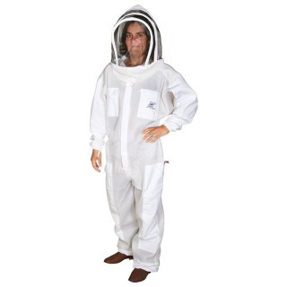 Combinaison blanche apiculteur avec cagoule, disponible en plusieurs tailles - Thomas Apiculture