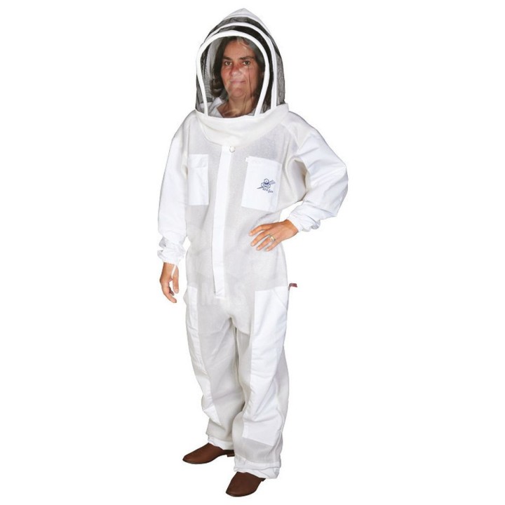 Combinaison blanche apiculteur avec cagoule, disponible en plusieurs tailles - Thomas Apiculture