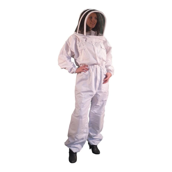 Combinaison blanche apiculteur avec cagoule, disponible en plusieurs tailles - Thomas Apiculture