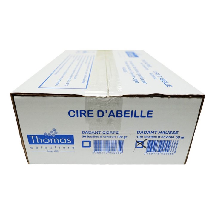 Cire hausse Thomas gaufrée et conditionnée, disponible en plusieurs quantités - Thomas Apiculture