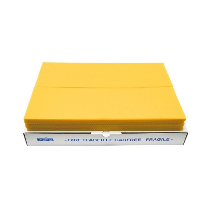 Cire hausse Thomas gaufrée et conditionnée, disponible en plusieurs quantités - Thomas Apiculture