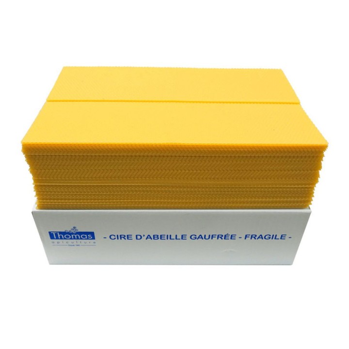 Cire hausse Thomas gaufrée et conditionnée, disponible en plusieurs quantités - Thomas Apiculture