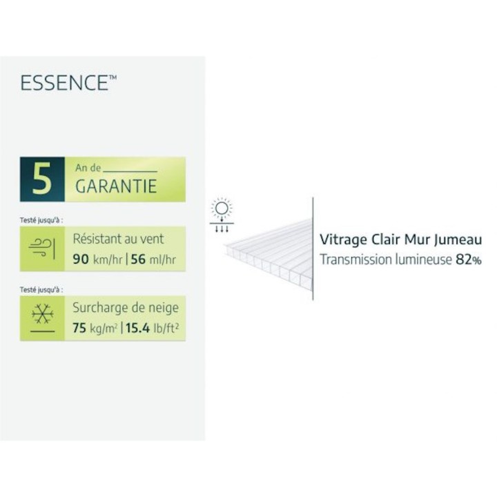 Serre de jardin Essence Argent Canopia