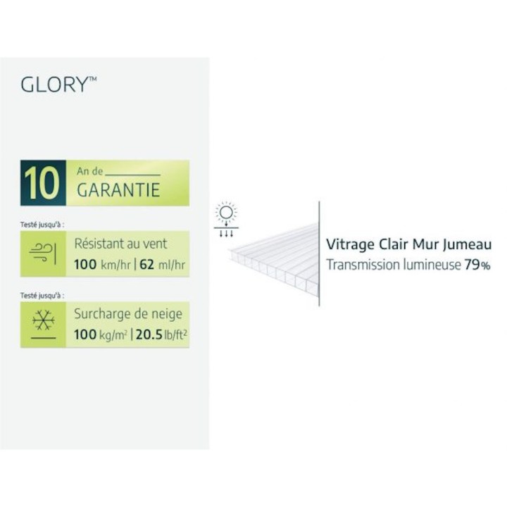 Serre de jardin Glory Grise Canopia