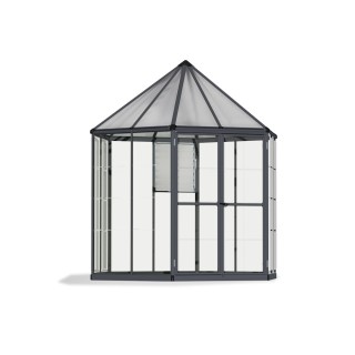 Serre de jardin hexagonale Oasis Grise Canopia