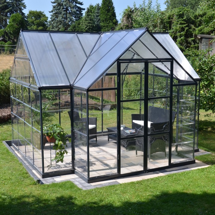 Chalet-serre de jardin Victory Orangerie 11.1m² Grise Canopia