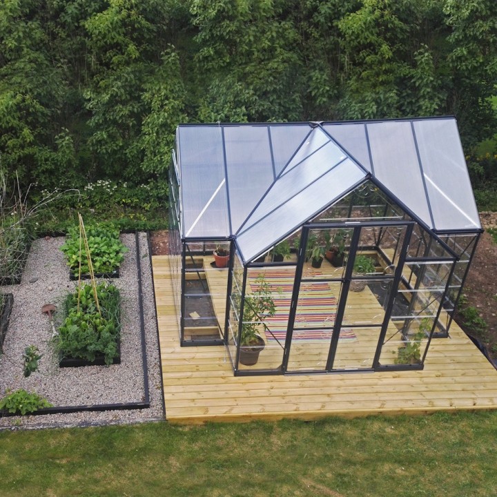 Chalet-serre de jardin Victory Orangerie 11.1m² Grise Canopia