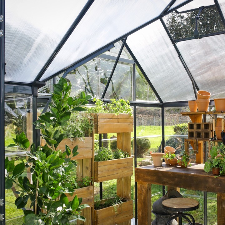 Chalet-serre de jardin Victory Orangerie 11.1m² Grise Canopia