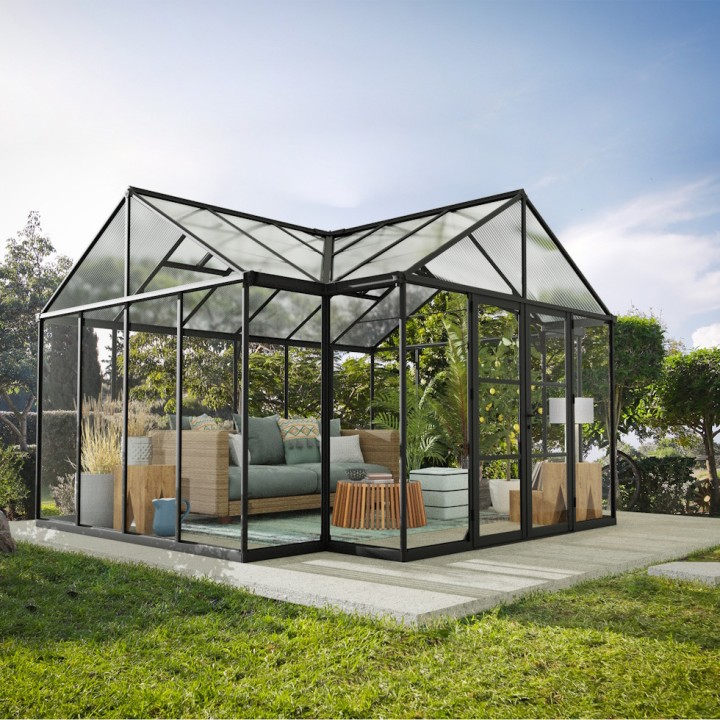 Serre de jardin Triomphe 11.5m² Noire Canopia