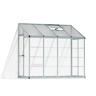 Serre de jardin adossée Lean To 3m² Argent Canopia