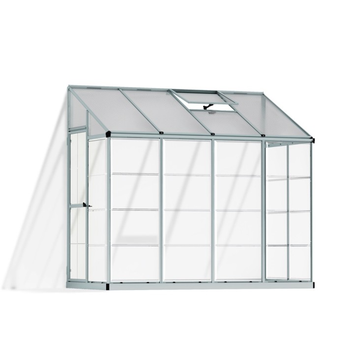Serre de jardin adossée Lean To 3m² Argent Canopia