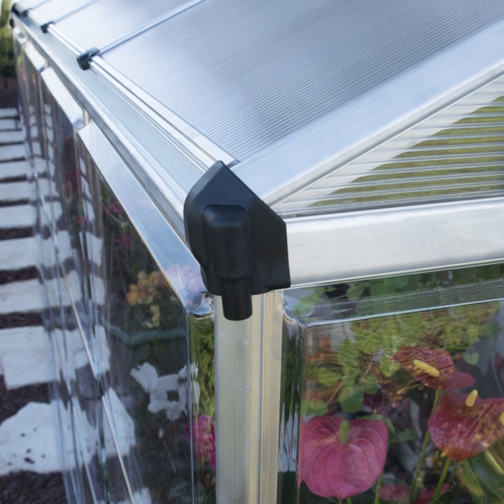 Serre de jardin adossée Lean To 3m² Argent Canopia