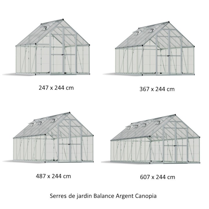 Serre de jardin Balance Argent Canopia