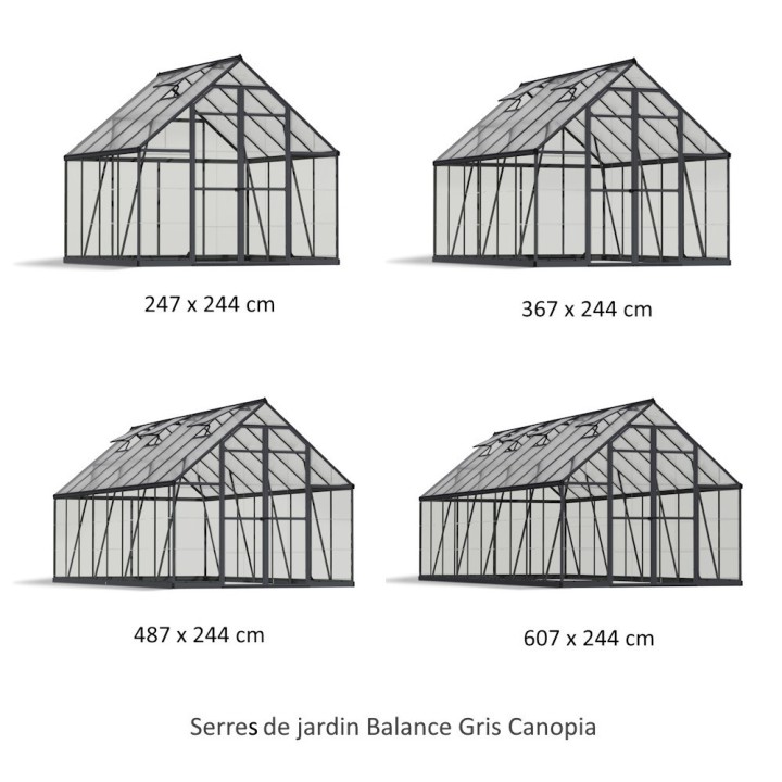 Serre de jardin Balance Grise Canopia