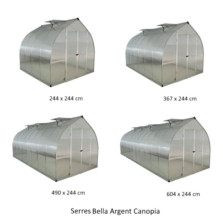 Serre de jardin Bella argent Canopia