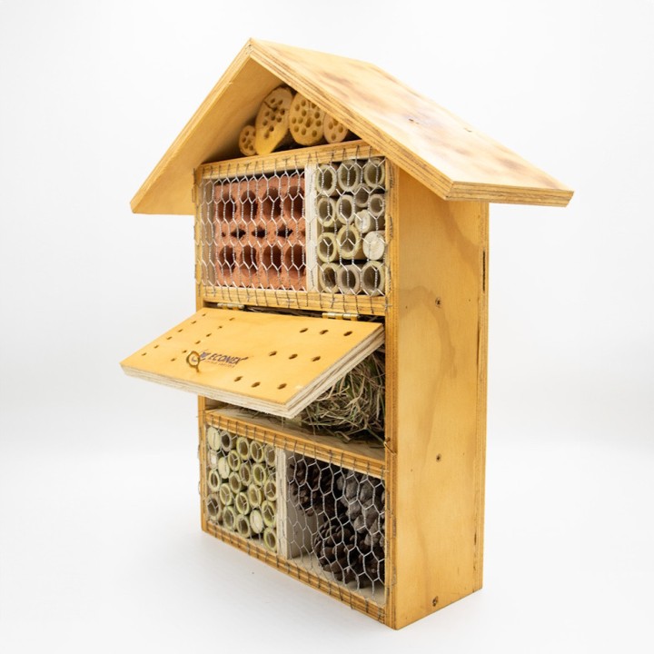 Hôtel à insectes taille moyenne ECONEX - 51,5 x 37 x 15 cm