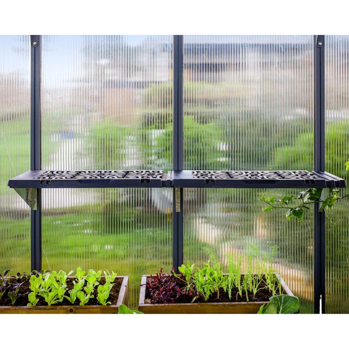 Kit d’étagères Canopia pour serre de jardin - motif feuilles (4 étagères)