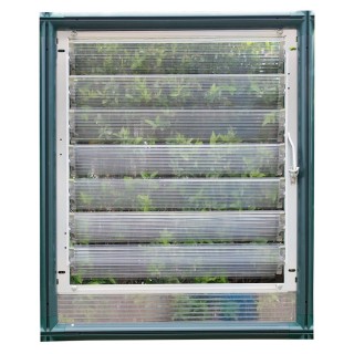 Lucarne latérale manuelle Canopia pour serre de jardin argent