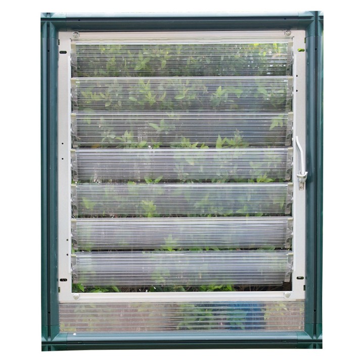 Lucarne latérale manuelle Canopia pour serre de jardin argent