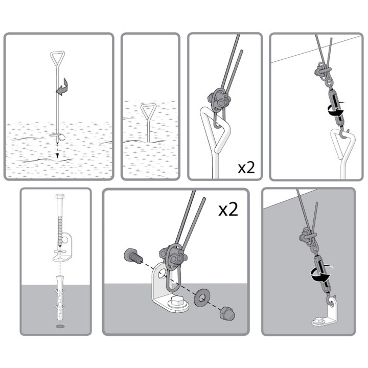 Kit d’ancrage Canopia pour serre et abri de jardin