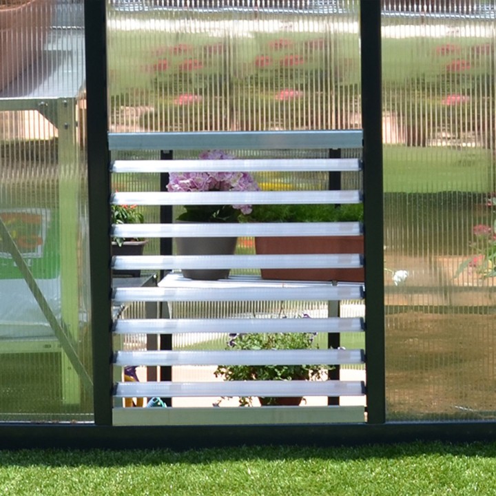 Lucarne latérale manuelle Canopia pour serre de jardin verte